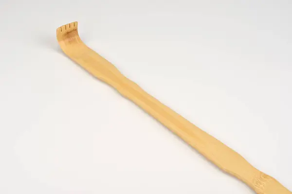 Инструмент Царапания Спины Кончиком Согнутой Бамбуковой Палки — стоковое фото