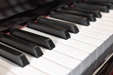 Piyano tuşları 01 açısında.