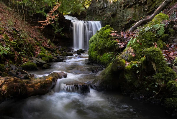 Cachoeira Longford Não Muito Longe Abadia Neath Rio Clydach Sul — Fotografia de Stock