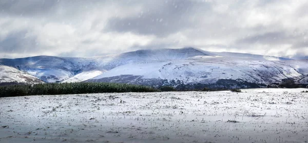 Panorama Dia Inverno Nos Beacons Brecon Gales Sul — Fotografia de Stock