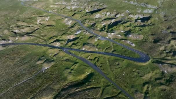 Letecký Bezpilotní Pohled A4069 Známý Jako Black Mountain Pass Jižním — Stock video