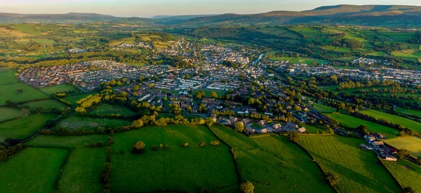 Ein Blick Auf Brecon Town Den Brecon Beacons Bannau Brecheiniog — Stockfoto