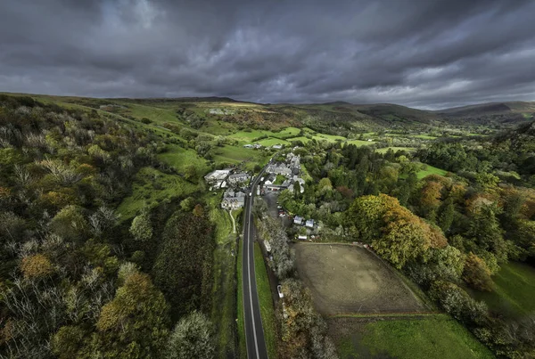 Upper Swansea Valley South Wales Mostrando Craig Nos Castl Imagem De Stock