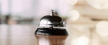 Otel servisi zili, birinci sınıf hizmet işi kavramı..