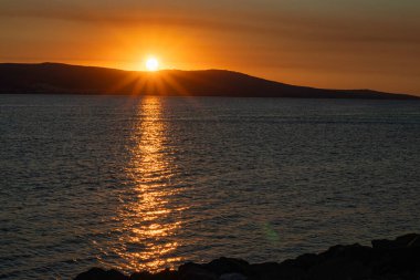 Sunset bulvarında Santorini Adası