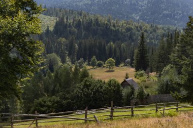Dağ sırası olan güzel bir manzara.