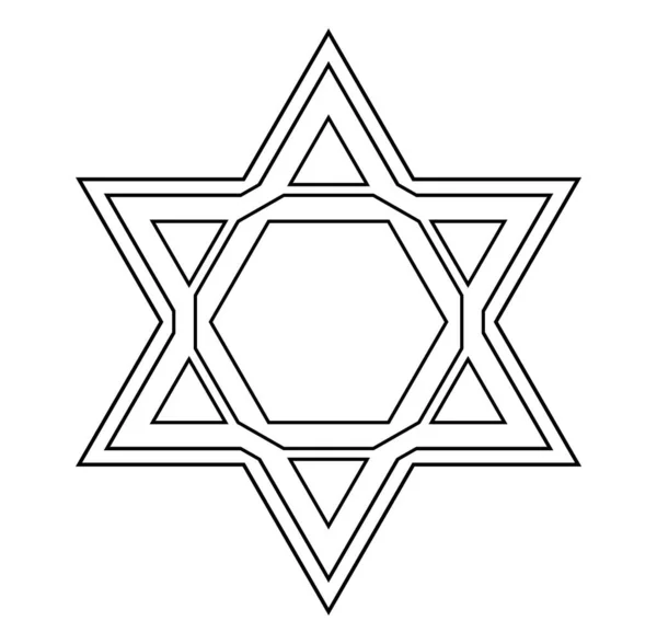 Icono Estrella Esquema Rango Vector Línea Símbolo Brillo Diseño Letreros — Archivo Imágenes Vectoriales