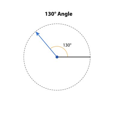 Açı. Vektör çizimi. Matematik geometrisi. beyaz arkaplanda izole