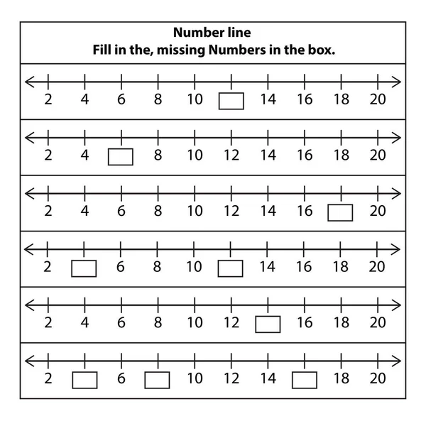 Sorok Kitöltik Hiányzó Számokat Matematikai Táblázat Iskolai Oktatás Műveleteihez Fehér — Stock Vector