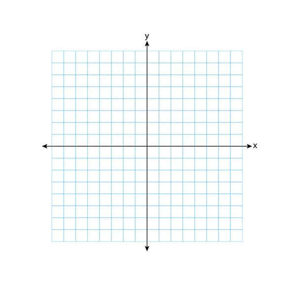 Wykres Układ Współrzędnych Kwadratowych Dwóch Wymiarach Białym Tłem Prostokątna Płaszczyzna — Wektor stockowy