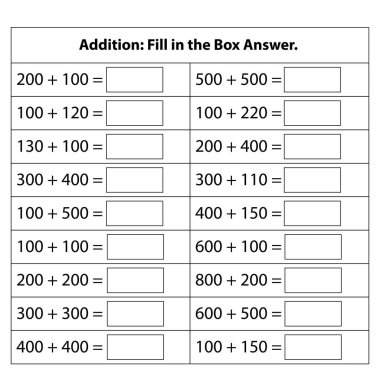 Sayılar Toplama. Okul eğitimindeki ek işlemler için temel matematik grafiği. Beyaz arka planda izole edilmiş. Vektör grafik illüstrasyonu.