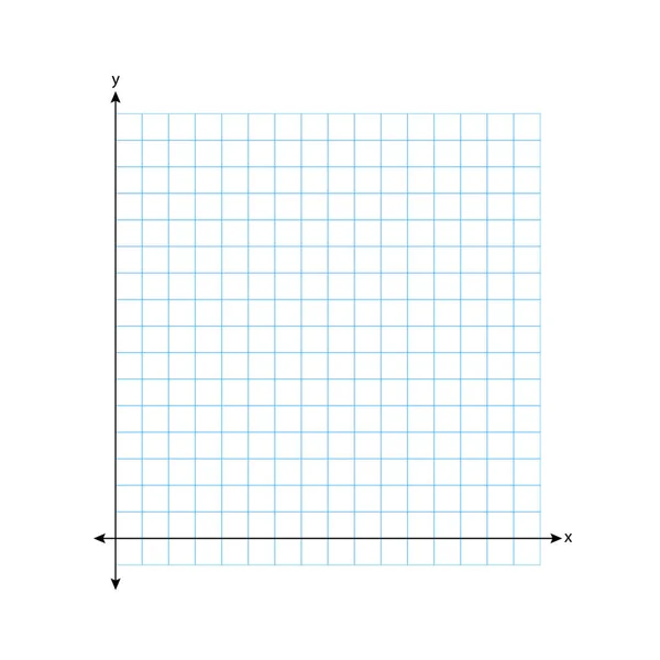 Пустой Системный Граф Двух Измерениях Прямоугольная Ортогональная Координатная Плоскость Осями — стоковый вектор