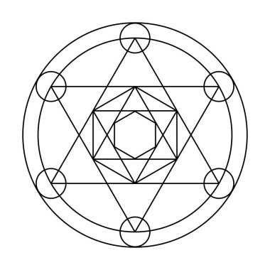 Tetrahedral Grafik. Kutsal Geometri Vektör Tasarım Elementleri. Geometrik dünya. Karmaşık çizimlerimizle..