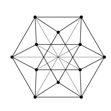 Sekizgen yıldızı grafiği. Korkak Geometri Vektör Tasarım Elementleri. Karmaşık çizimlerimizle geometri dünyası.