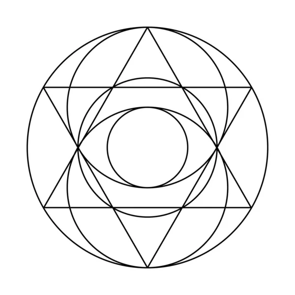 四面体グラフ 神聖幾何学ベクトル設計要素 複雑なイラストで幾何学の世界を表現しました — ストックベクタ