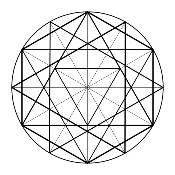 Hexagon Grafiek Bang Geometrie Vectorontwerp Elementen Wereld Van Meetkunde Met — Stockvector