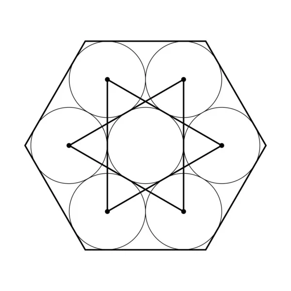 동그라미 사각형 그래프 기하학 Vector Design Elements 약자이다 삽화들로 기하학의 — 스톡 벡터