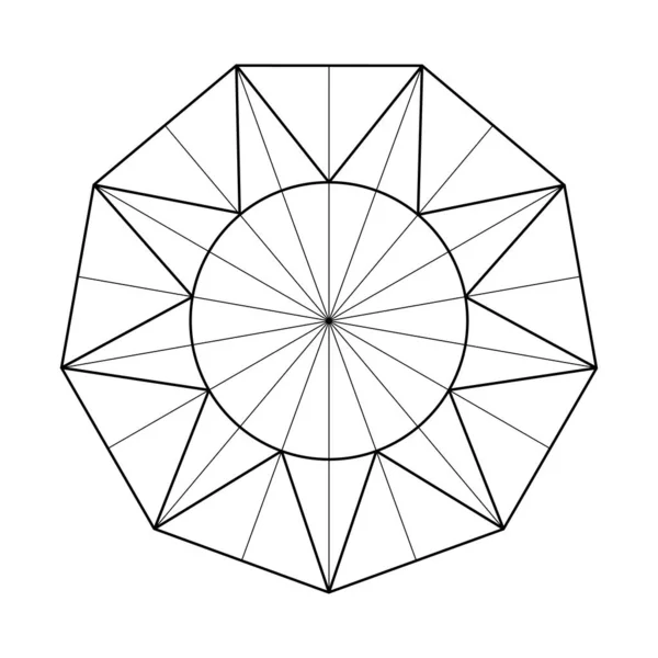Cercle Rectangle Graphique Éléments Conception Vectorielle Géométrie Effrayée Monde Géométrie — Image vectorielle