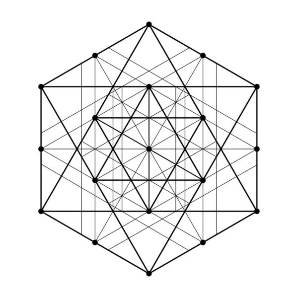 丸四角形のグラフ 怖い幾何学ベクトル設計要素 複雑なイラストで幾何学の世界を — ストックベクタ