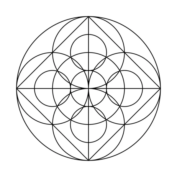 怖い幾何学ベクトル設計要素 複雑なイラストで幾何学の世界を — ストックベクタ