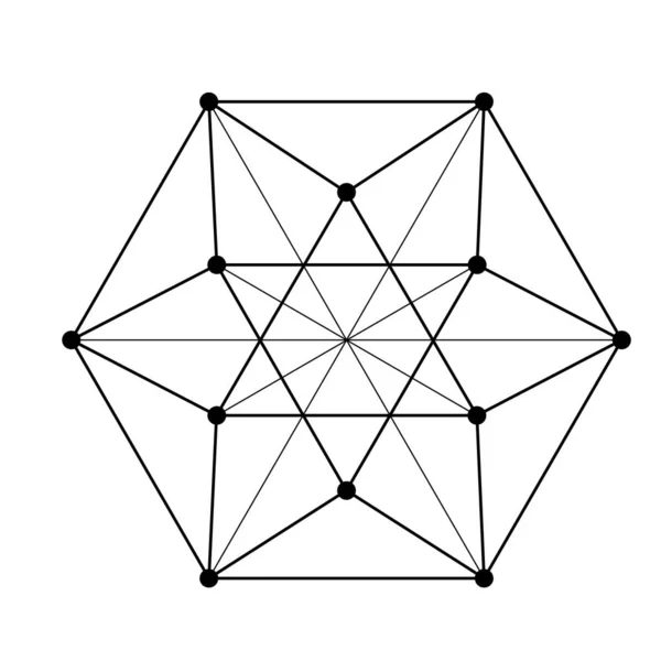 Wykres Gwiazdy Ośmiokąta Przestraszone Elementy Konstrukcyjne Wektora Geometrii Świat Geometrii — Wektor stockowy