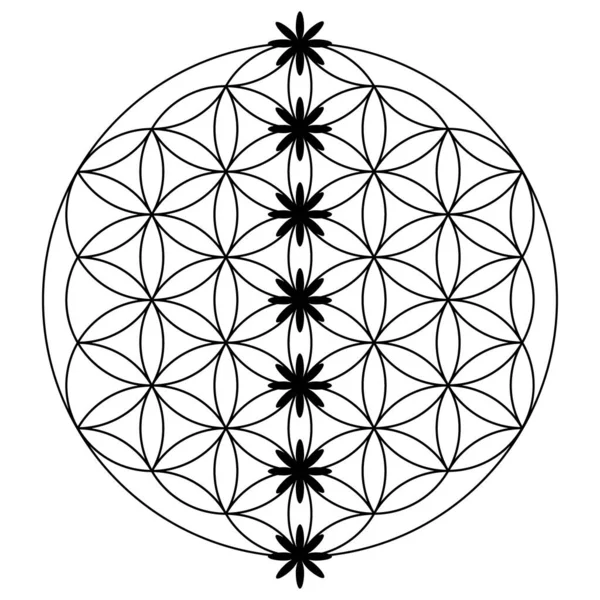 怖い幾何学ベクトル設計要素 これは宗教 霊性の象徴です 複雑なイラストで幾何学の世界を — ストックベクタ