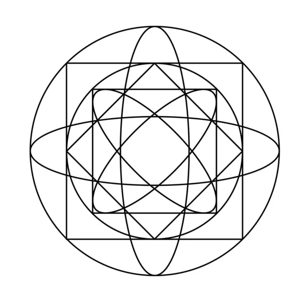 Korkak Geometri Vektör Tasarım Elementleri Karmaşık Çizimlerimizle Geometri Dünyası — Stok Vektör