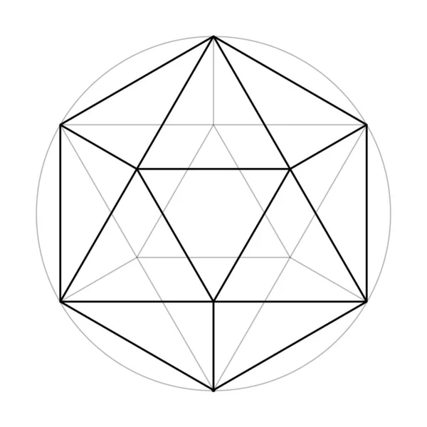Grafik Segitiga Hexagon Scared Geometry Vector Design Elements Dunia Geometri - Stok Vektor