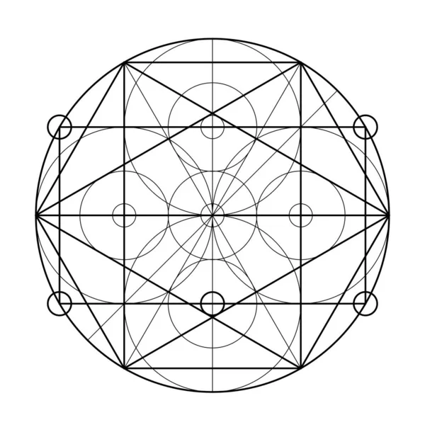 怖い幾何学ベクトル設計要素 複雑なイラストで幾何学の世界を — ストックベクタ