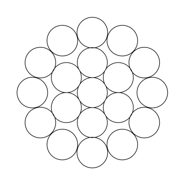 生命の卵 怖い幾何学ベクトル設計要素 これは宗教 霊性の象徴です 複雑なイラストで幾何学の世界を — ストックベクタ