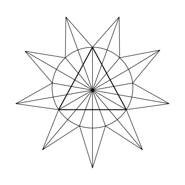 Korkak Geometri Vektör Tasarım Elementleri Din Felsefe Maneviyat Sembolleri Karmaşık — Stok Vektör