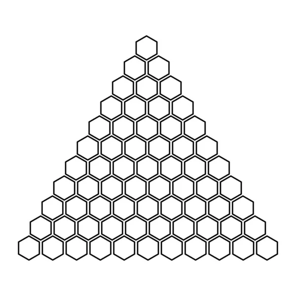Grafico Piramide Esagonale Elementi Progettazione Vettoriale Geometria Spaventata Mondo Della — Vettoriale Stock