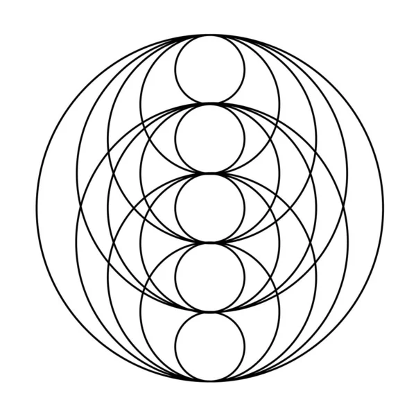 기하학 Vector Design Elements 약자이다 영성의 상징입니다 삽화들로 기하학의 — 스톡 벡터