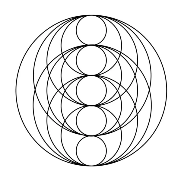 恐吓几何矢量设计元素 这种宗教 哲学和精神信仰的象征 用我们复杂的图解描绘几何世界 — 图库矢量图片
