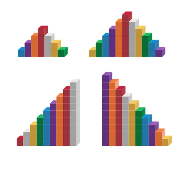 Pirámides Cubos Color Formas Matemáticas Una Figura Geométrica Ilustración Vectores — Archivo Imágenes Vectoriales