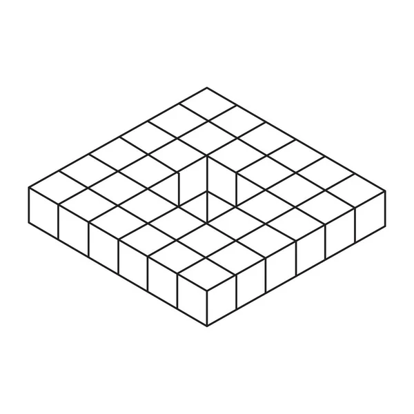 Cubi Isometrici Forme Icona Cubo Trendy Design Vector Illustrazione Vettoriale — Vettoriale Stock