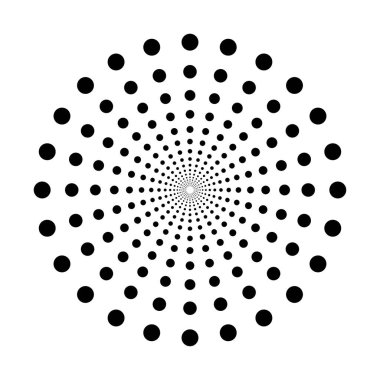 Siyah daire soyut geometrik tasarımlar beyaz arkaplanda izole edilmiş. Minimum daire tasarımları. Vektör illüstrasyonu.