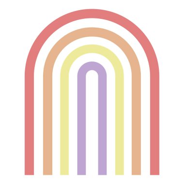 Basit renkli gökkuşağı elementi. vektör illüstrasyonu.