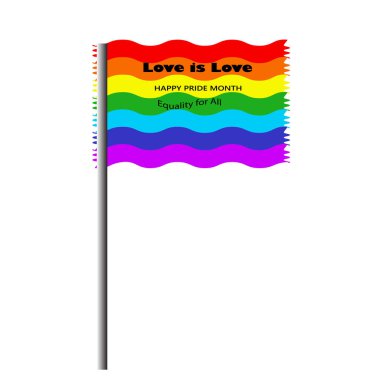 LGBT. Gökkuşağı bayrağı. Gurur sembolü. Soyut Gurur Gökkuşağı Bayrağı dikey Arkaplanı. Lezbiyen, gey, biseksüel, transseksüel ve eşcinsel bayrağı. İzole illüstrasyon