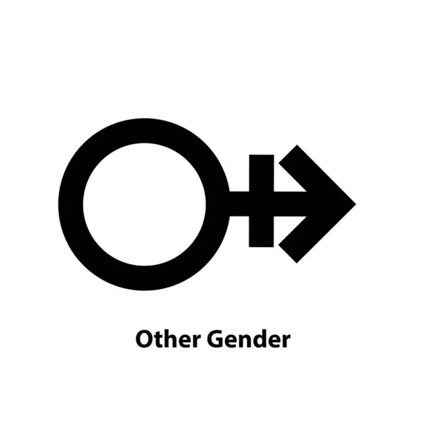 Other Gender Symbol Icon Gender Icon Vector Sign Isolated White — Stock Vector