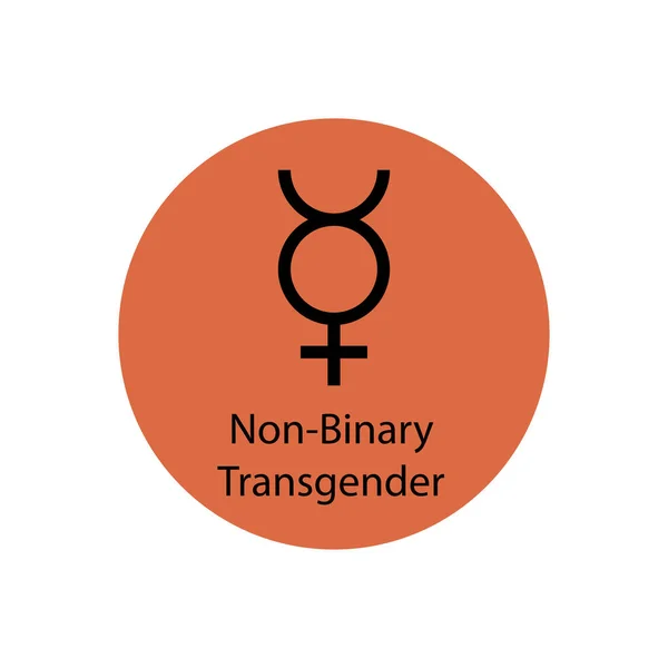 Non Binary Transgender Symbol Icon Gender Icon Vector Sign Isolated — Stock Vector