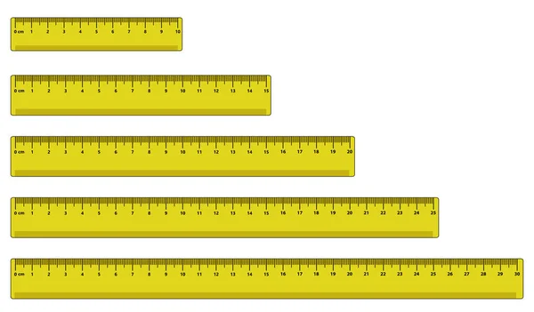 Inch Metrische Linialen Centimeters Inches Meetweegschaal Metrics Indicator Inch Metrische — Stockvector