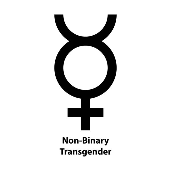Transexuais Não Binários Ícone Símbolo Ícone Gênero Sinal Vetorial Isolado —  Vetores de Stock