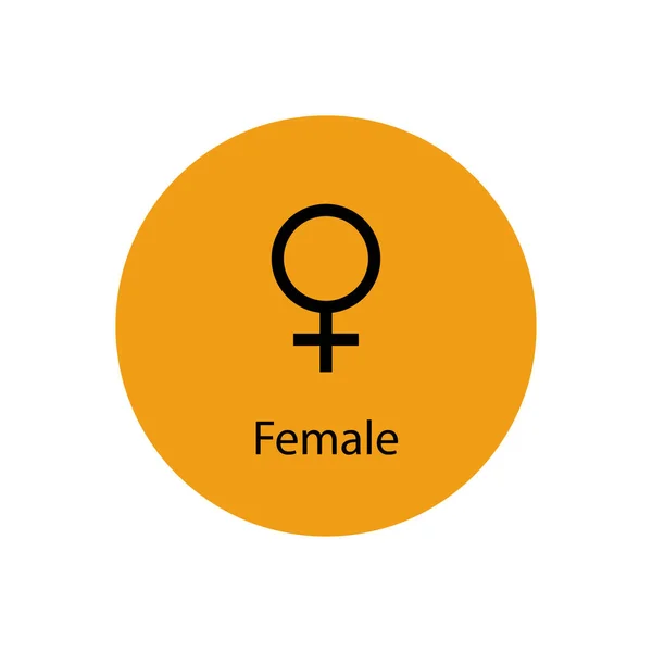 Female Symbol Icon Gender Icon Vector Sign Isolated White Background — Stock Vector