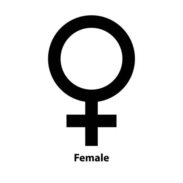 Female Symbol Icon Gender Icon Vector Sign Isolated White Background — Stock Vector