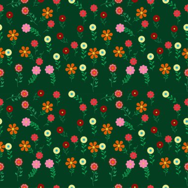 Çiçek desenleri çiçekli zarif tropikal desenler. Çiçek desenli. Kusursuz vektör dokusu. Bahar buketi. Çiçek deseni, etnik desen..