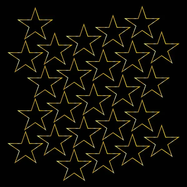 Sterne Eingestellt Schwarze Farbwerte Für Weihnachtssterne Feste Web Oder Spieldesign — Stockvektor