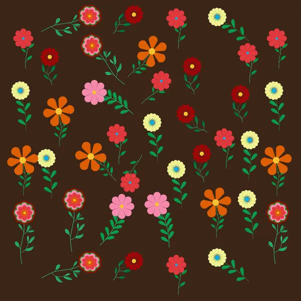 Цветы Картины Элегантный Цветочный Тропический Узор Цветами Цветочная Мода Бесшовная — стоковый вектор