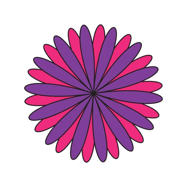 Красочные Геометрические Формы Цветов Элегантный Тропический Цветок Цветами Цветочная Мода — стоковый вектор