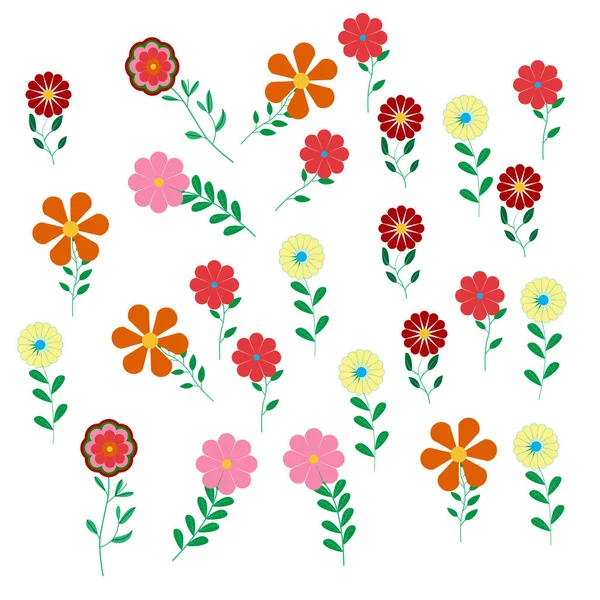 Blumenmuster Elegantes Tropisches Blumenmuster Mit Blumen Blumenmodedrucke Nahtlose Vektortextur Frühlingsstrauß — Stockvektor